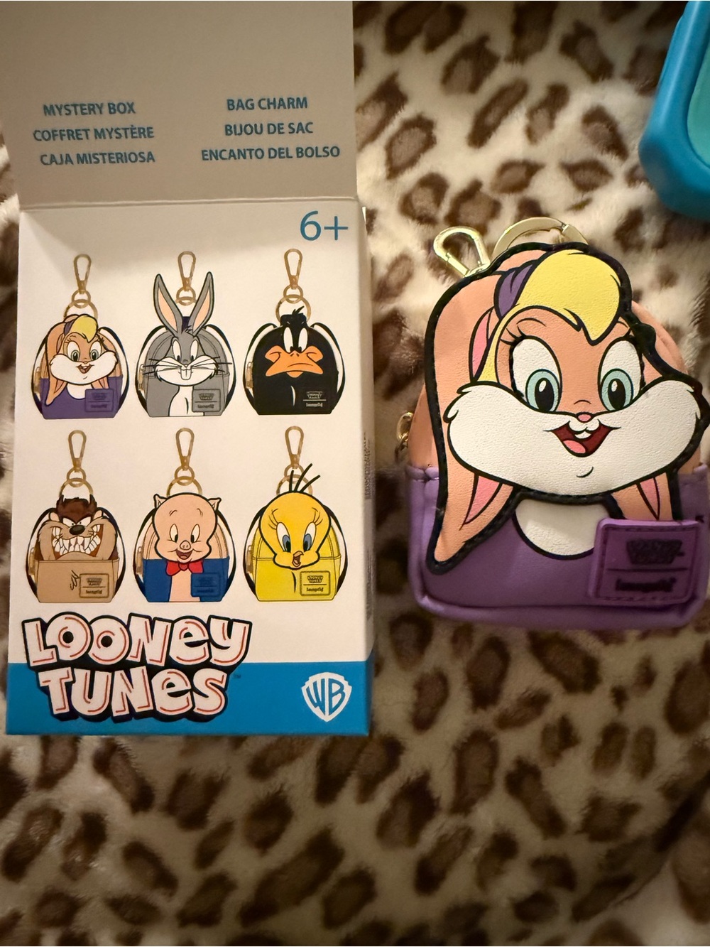 Loungefly Mini Bag Charm — Lola Bunny Purple, Pink, White, Yellow